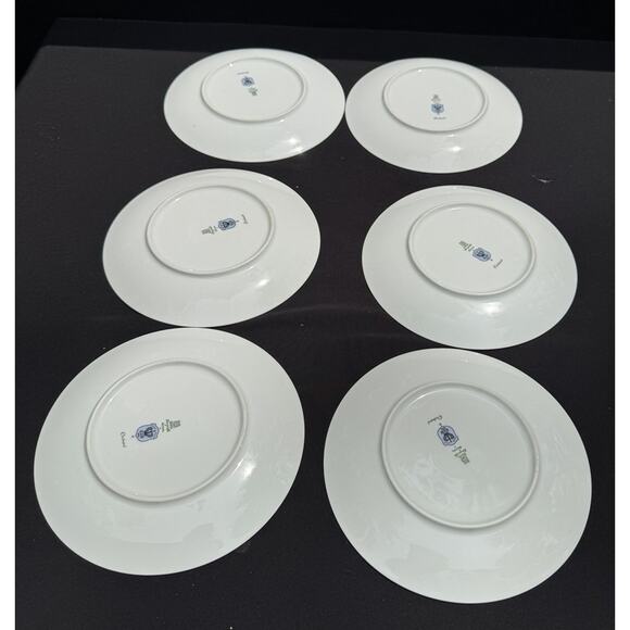 6 Vintage PMR Bavaria Germany Golden Crown E&R 1886 Fruit Orchard Plate Set Nice - Picture 7 of 10